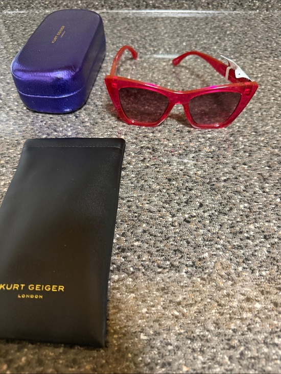 Kurt Geiger Accessories - Kurt Geiger barbie Pink Sunglasses and hard case